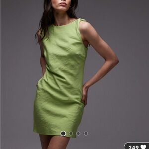 Topshop Lime Green Mini Dress